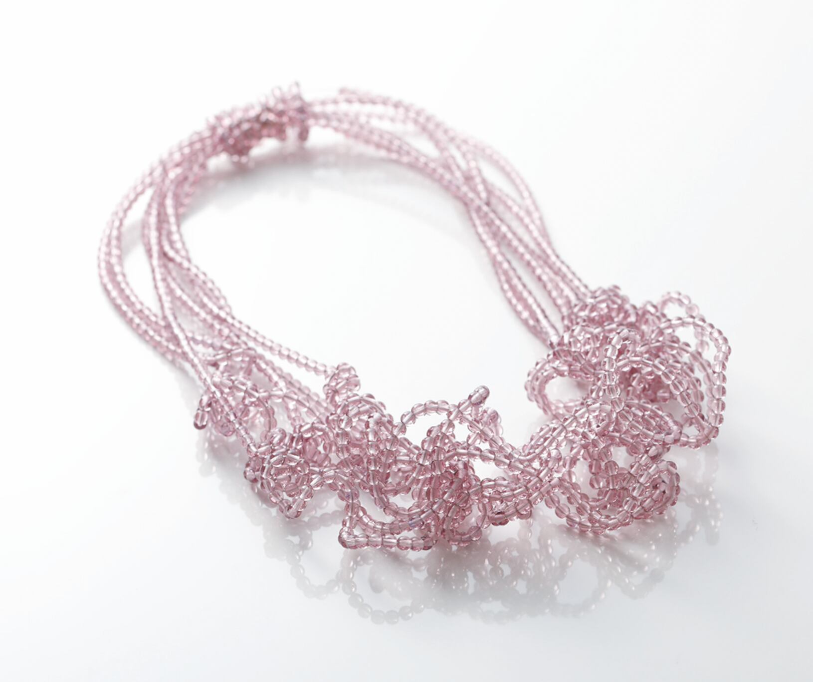 【Ricca (リッカ)】 ストレッチ 6連 ネックレス ( アメジストピンク)