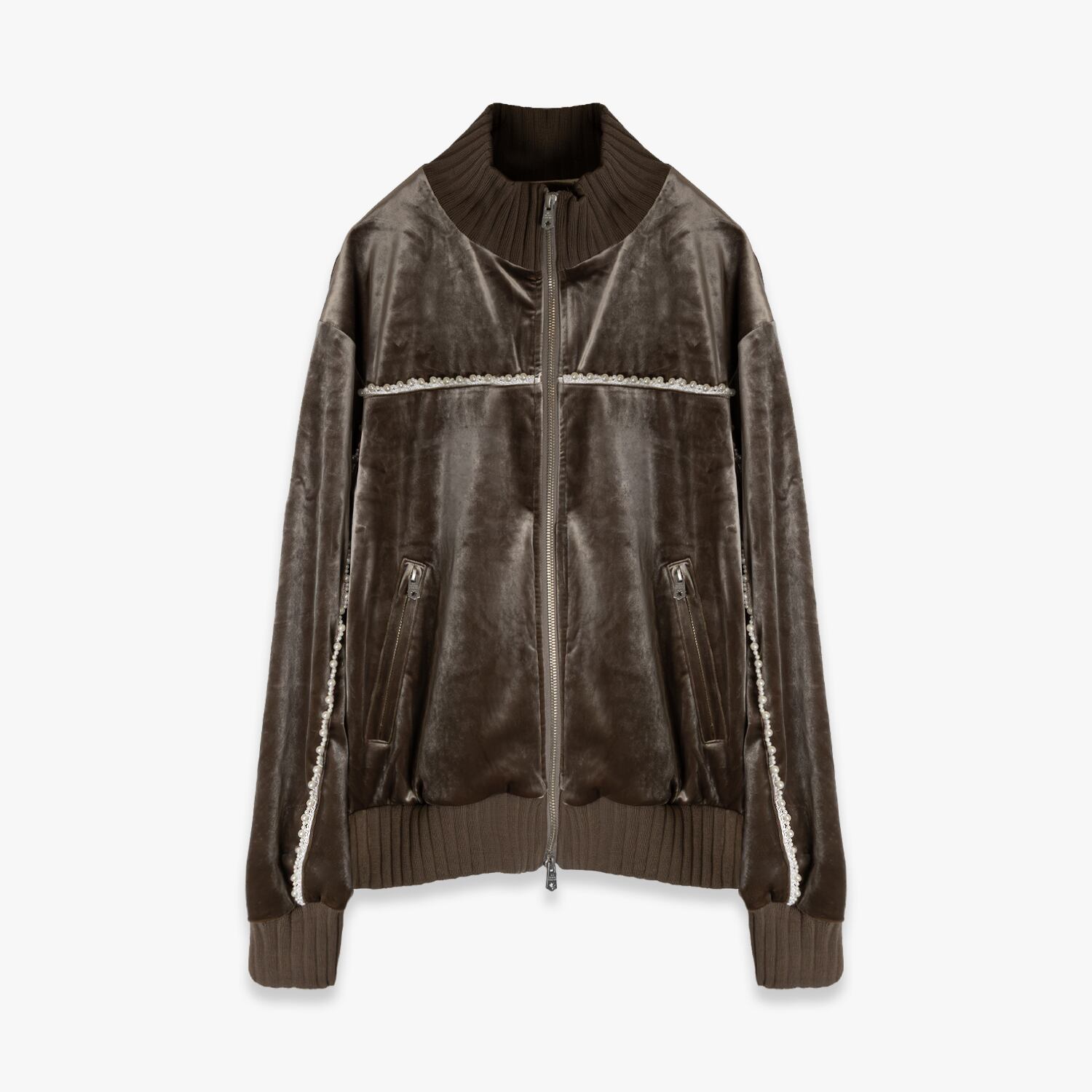 FAKE AS FLOWERS / FAF 26AW VELOUR PEARL JERSEY (BROWN)