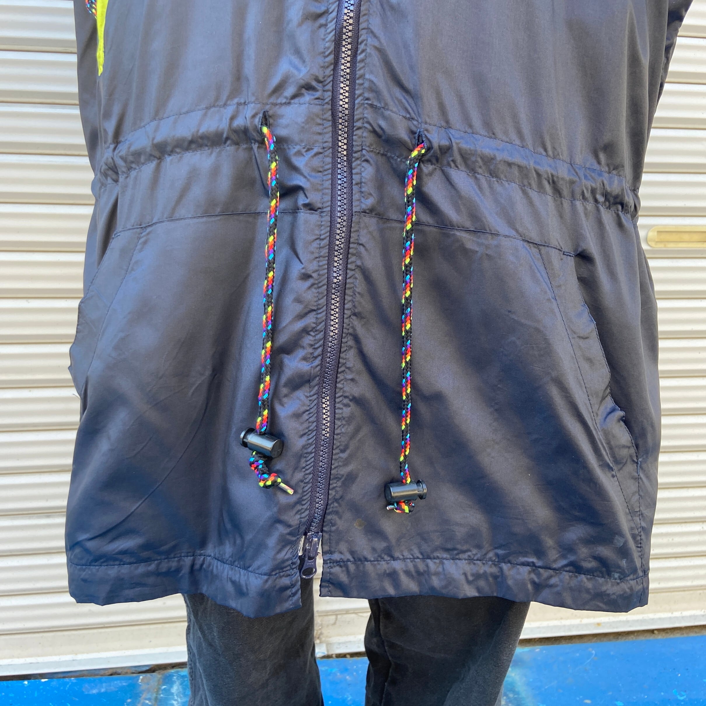 90年代 Champion チャンピオン フード収納型 ナイロンジャケット