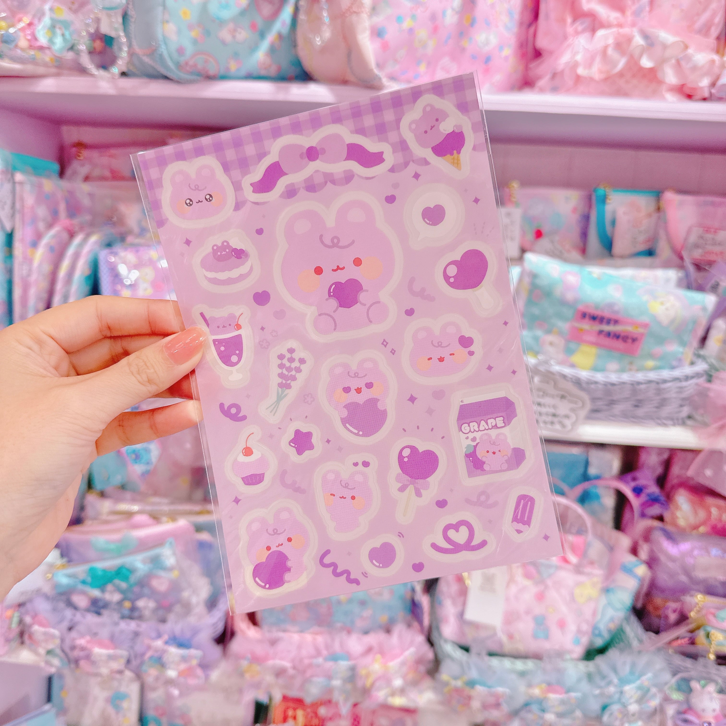 【G3】18-6推しカラークリアシール（紫）