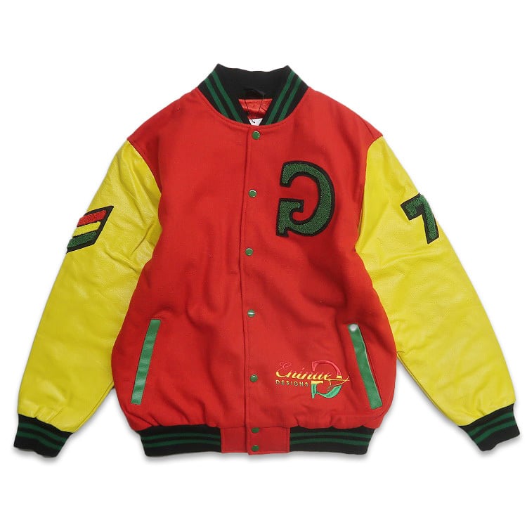 古着 未使用 Eninae Designs 袖レザー スタジャン ワッペン 刺繍