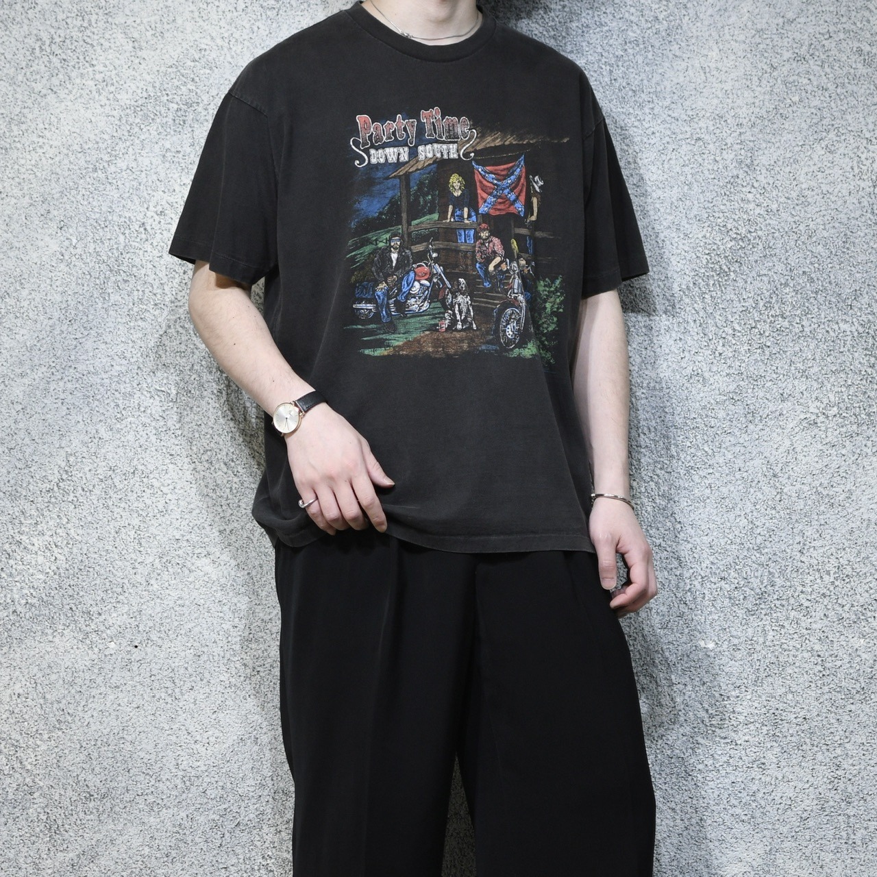 90's party time print tee