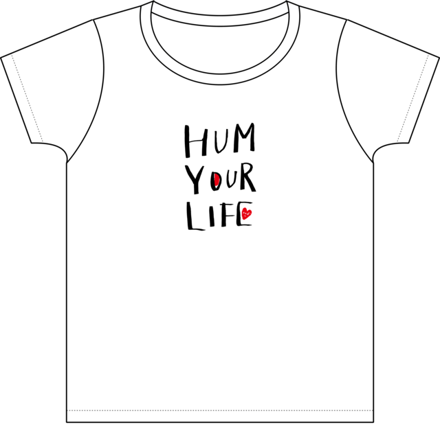 ond° original t-shirt / hum your life / for women / white