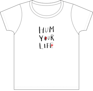 ond° original t-shirt / hum your life / for women / white