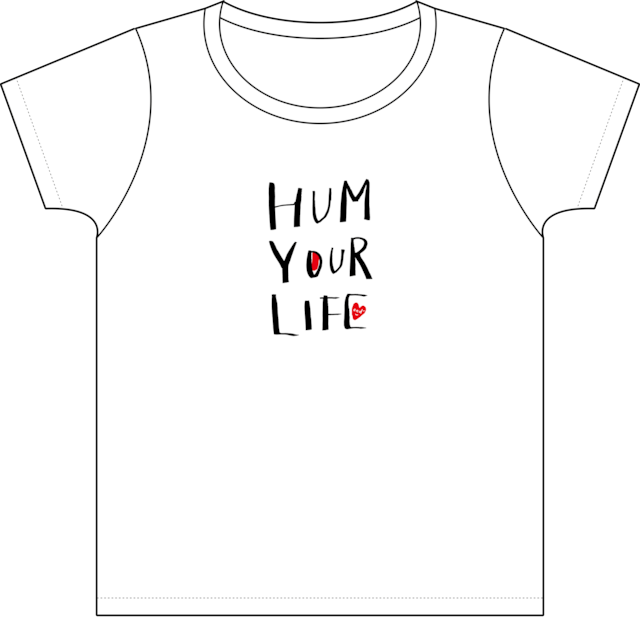 ond° original t-shirt / hum your life / for women / white