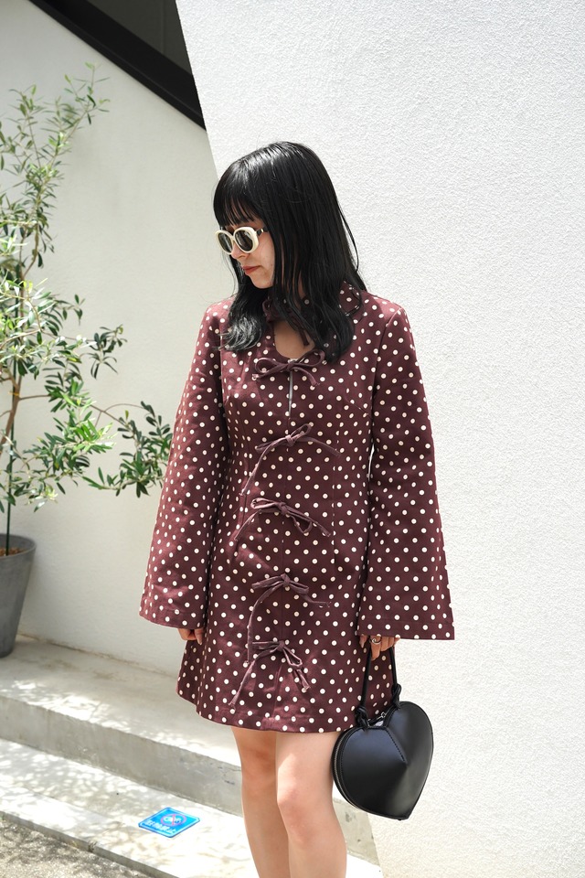 ARLES POLKA DOT MINI DRESS