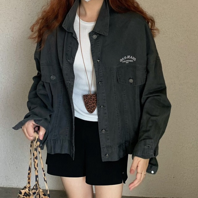 embroidered logo over jacket J00019