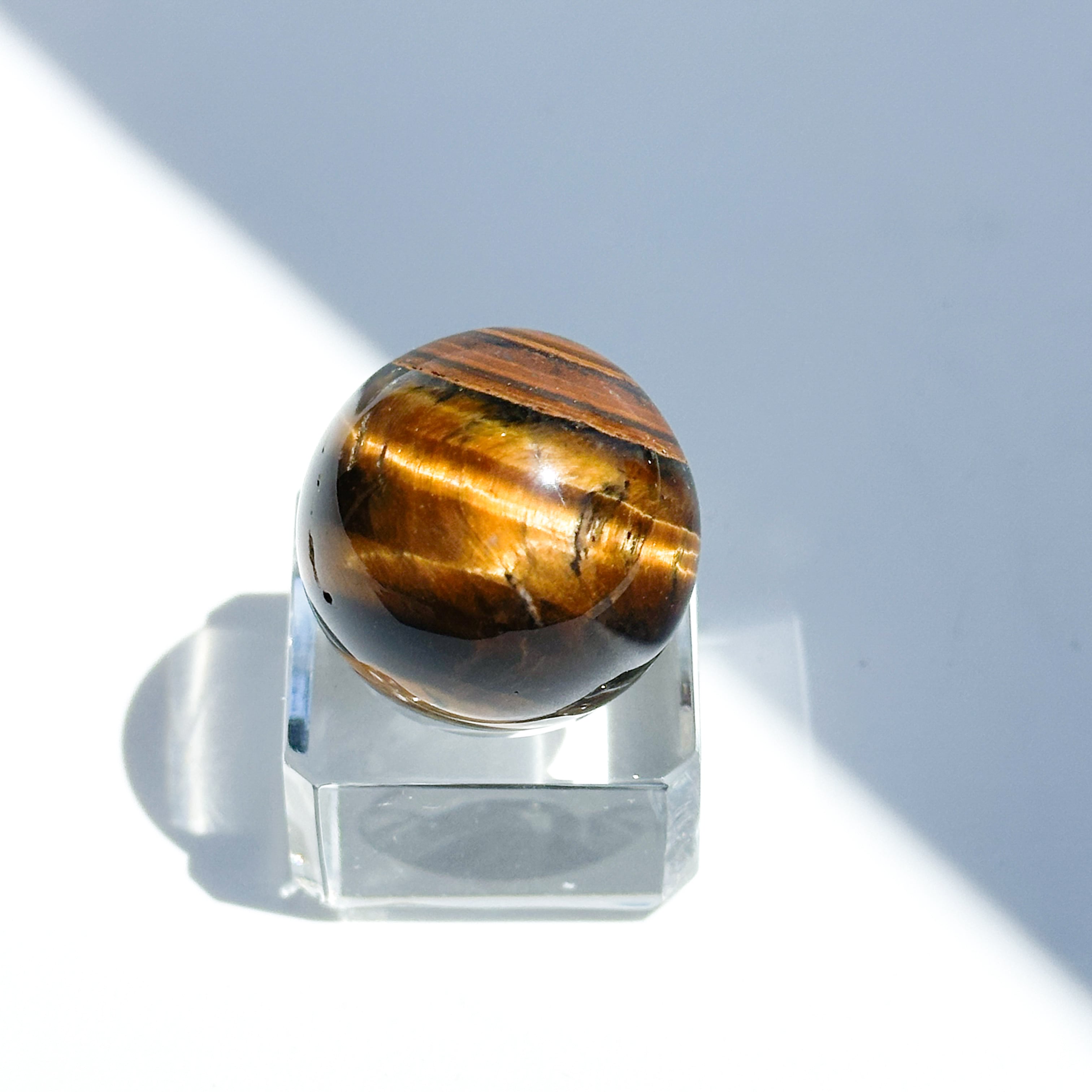 タイガーアイ スフィア（丸玉）53◇ Tiger's eye ◇天然石・鉱物