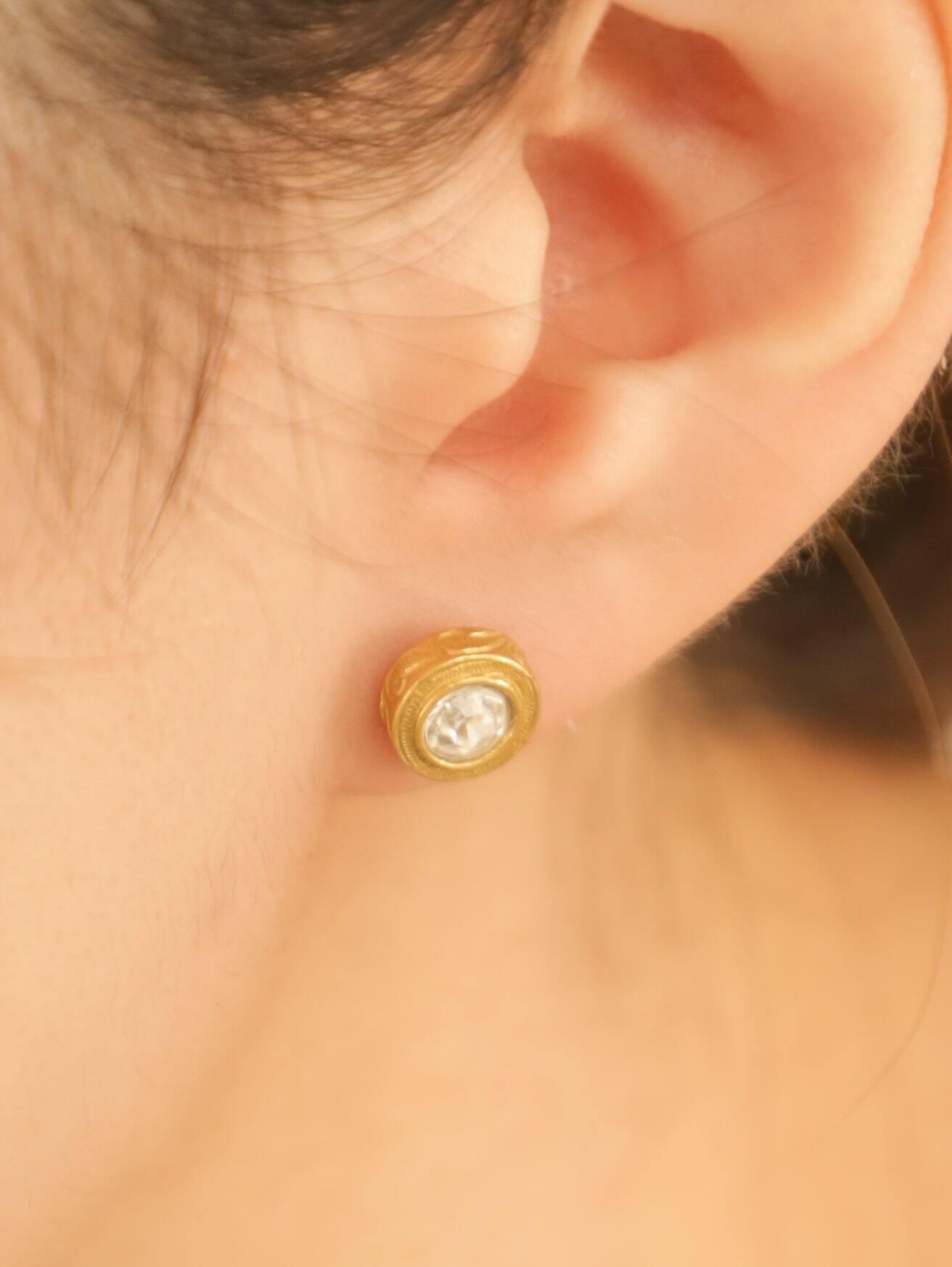 316L hawaiian zirconia round pierce（ 片耳用 ）#p10 | rani