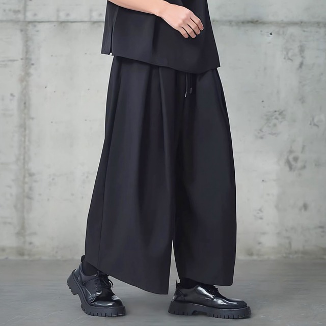 【ORV0016】Pleated Straight-Leg Loose Cropped Pants