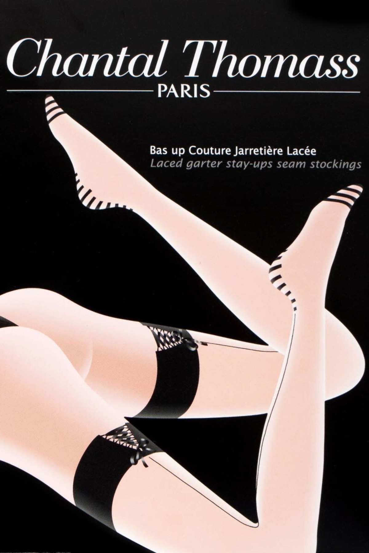 Chantal Thomass Bas Couture Jarretiere Lacee Ivory シャンタルトーマス【ステイアップ  シームドストッキング/デザインストッキング】 | LÉveil