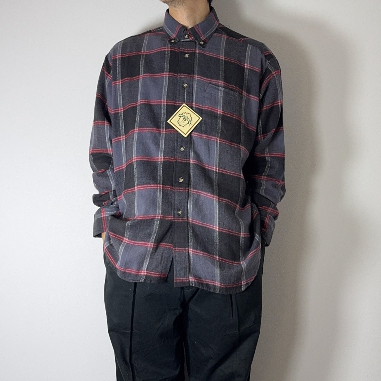 【DEAD STOCK】90s TRAILS flannel shirt L 古着 - 16