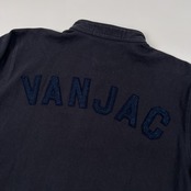 VAN JAC ヴァンヂャケット 袖ワッペン 背中ロゴ 長袖 ラガーシャツ サイズ M /メンズ/ネイビー