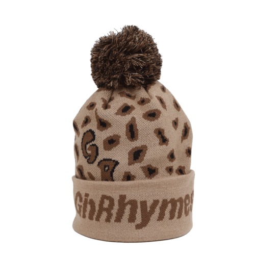 GINRHYMES/"BON BON" BEANIE/BROWN