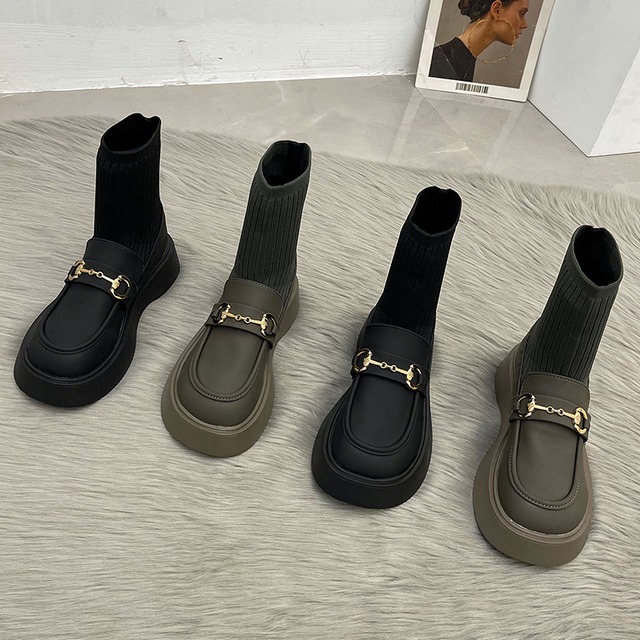 ストレッチブーツスプリングオータムレッドスタイル薄手 靴 シューズ エラスティック 伸縮 春物 秋物 タイツ ストッキング ソックス 部族の婦人靴84959792209