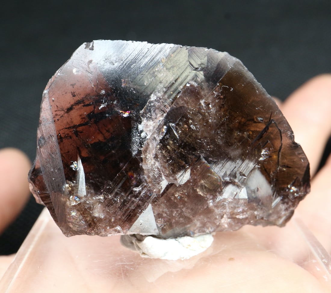 ロシア産 アキシナイト Axinite-Fe　30g 鉄斧石 Fer007   鉱物　原石　天然石　パワーストーン 