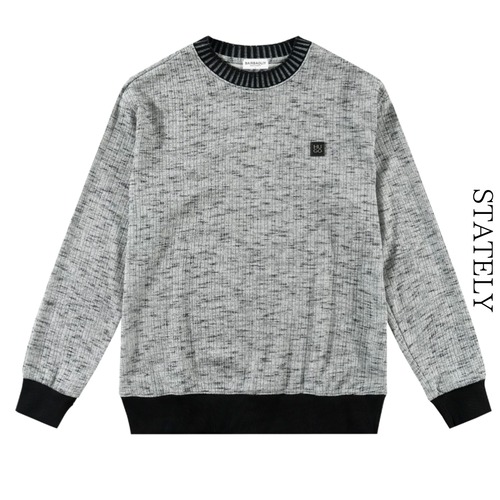 Melange Rib クルーネックスウェット/2color_T137 画像
