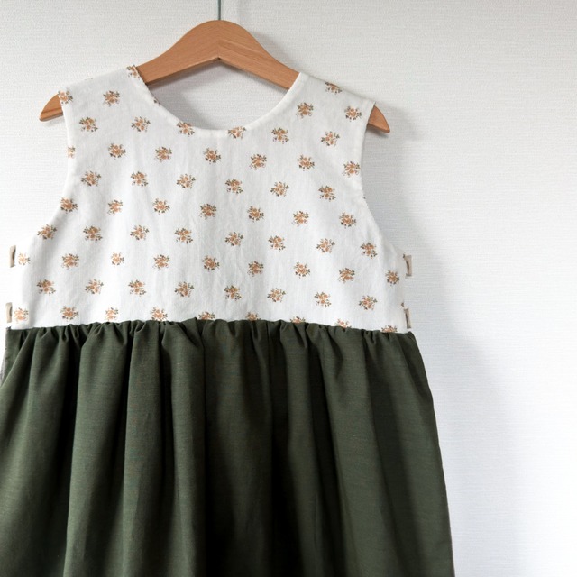 気ままワンピ aw ( 100-110 ) / ハンドメイド handmade ワンピース リバーシブル エプロンワンピ 韓国 韓国生地