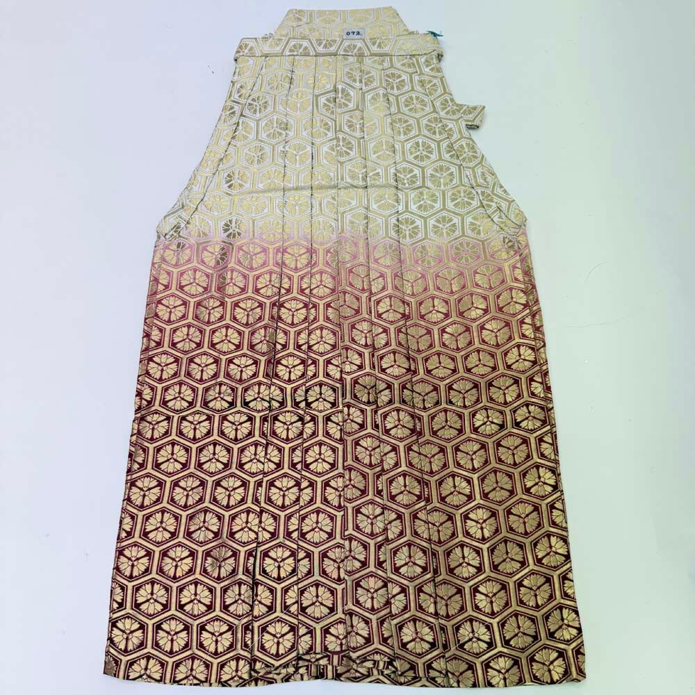 袴 行灯袴 男袴 紐下丈91cm 男性用袴 2Lサイズ 成人式袴 金 赤 中古 4652