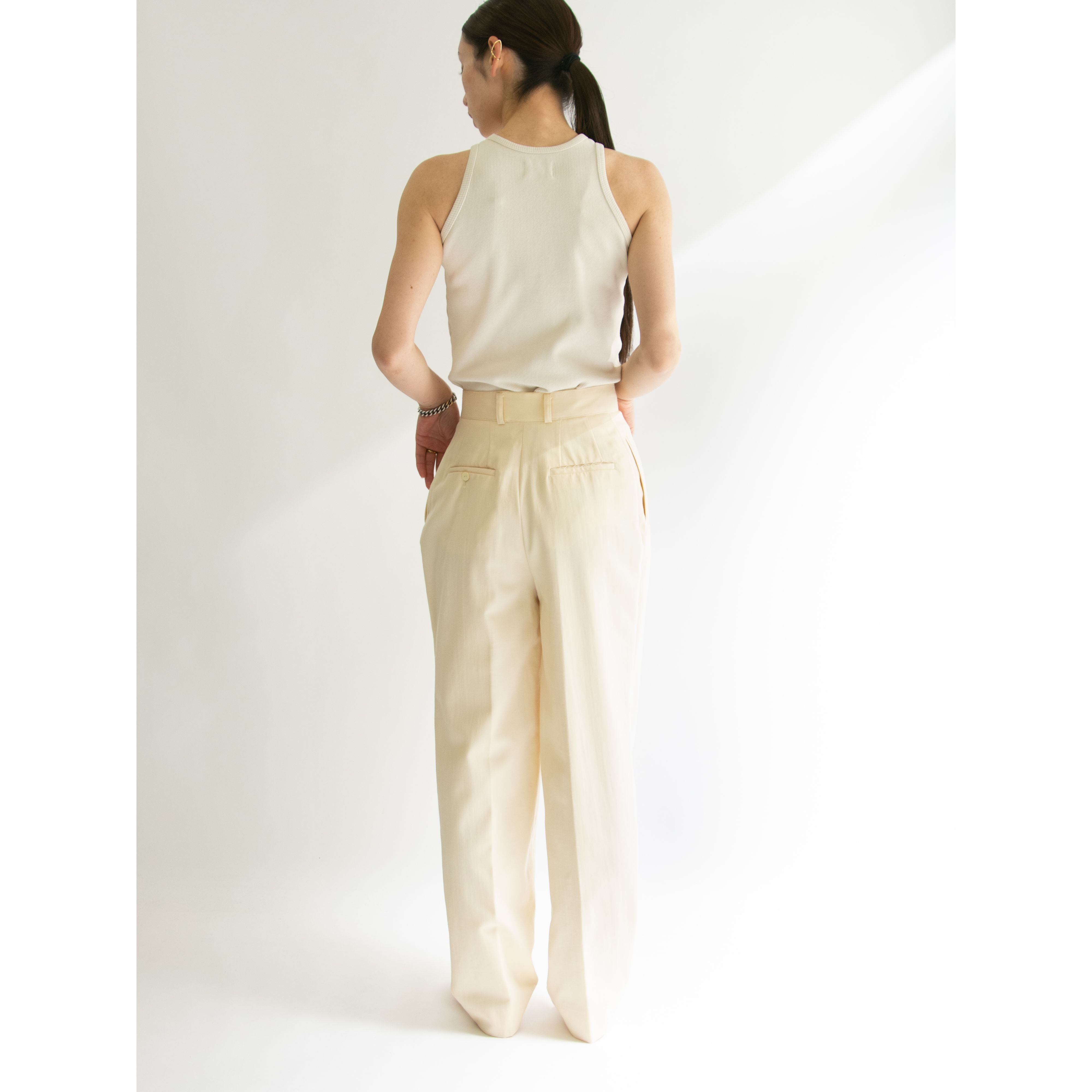 【HANAE MORI】Wool 2Tuck Pants（ハナエモリ ツータックウールパンツ）