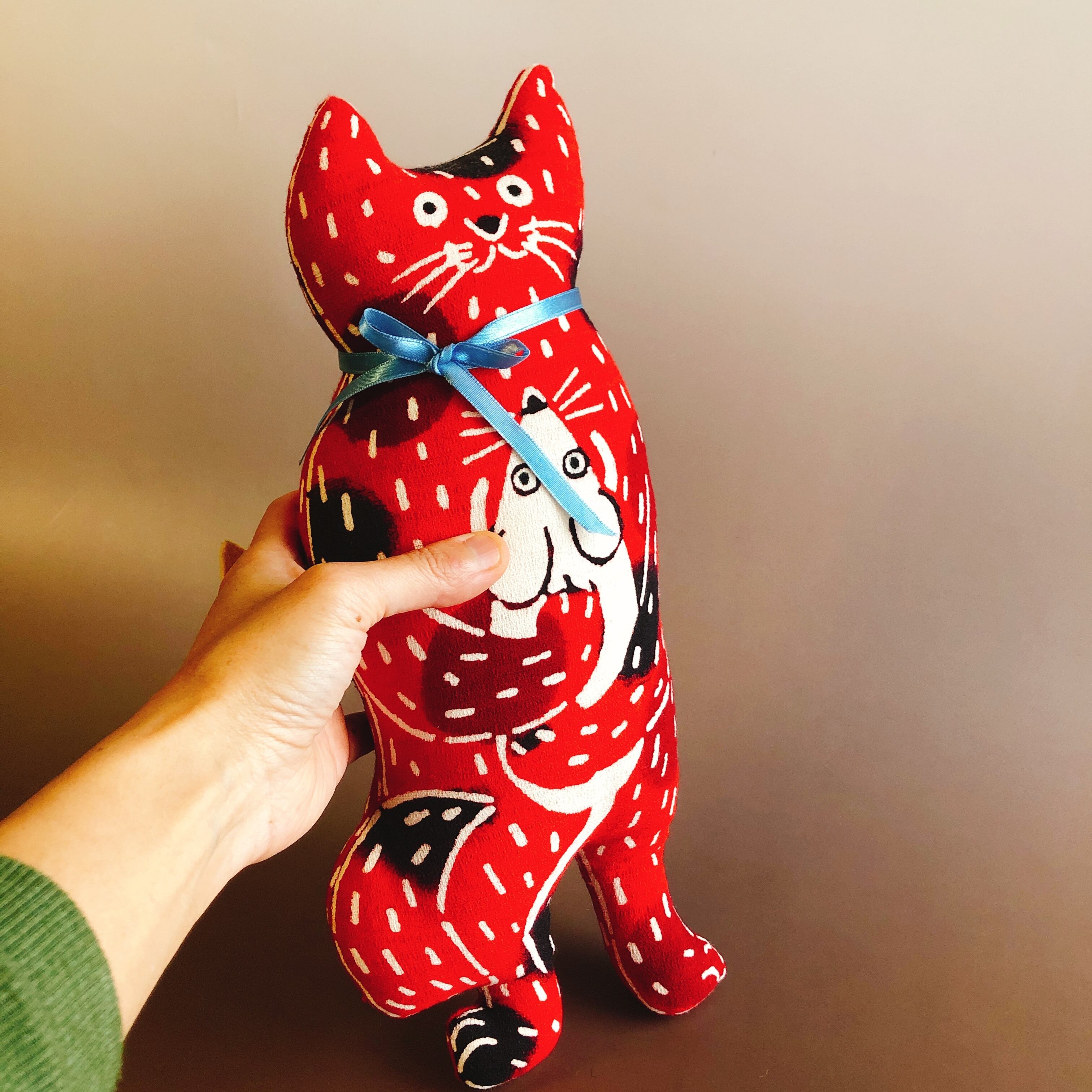 型染め猫ねずみ人形 赤青黄 | Gellery Shop 芭蕉