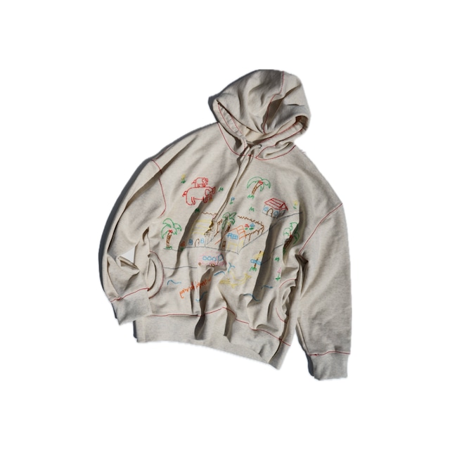 【osakentaro】embroidery pullover (off white)