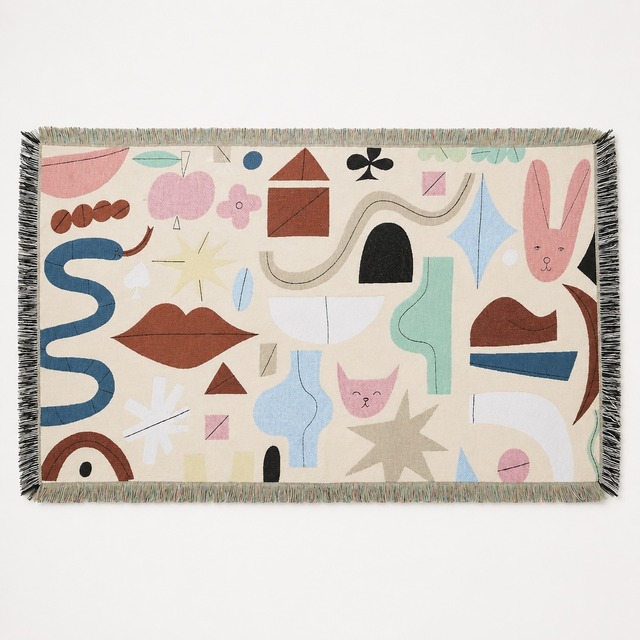 【 OLYA 】 Tapestry rug  / Rabbit