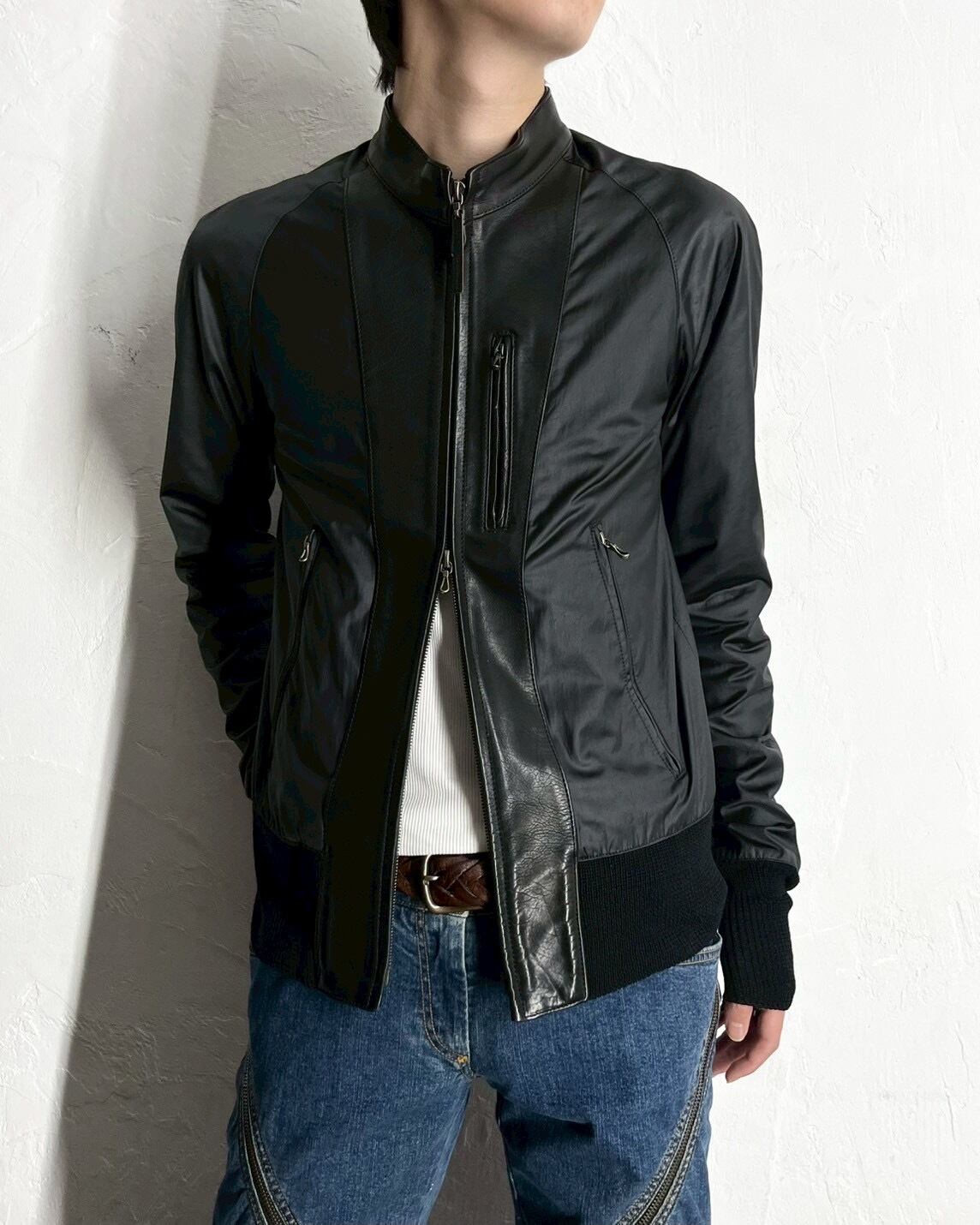 The Viridi-anne Leather×Nylon Switching Jacket | VOLAR The Viridi-anne Leather×Nylon Switching Jacket | VOLAR
