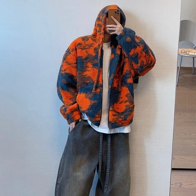 予約販売】ボアブルゾン アウター パーカー フード付き 総ボア