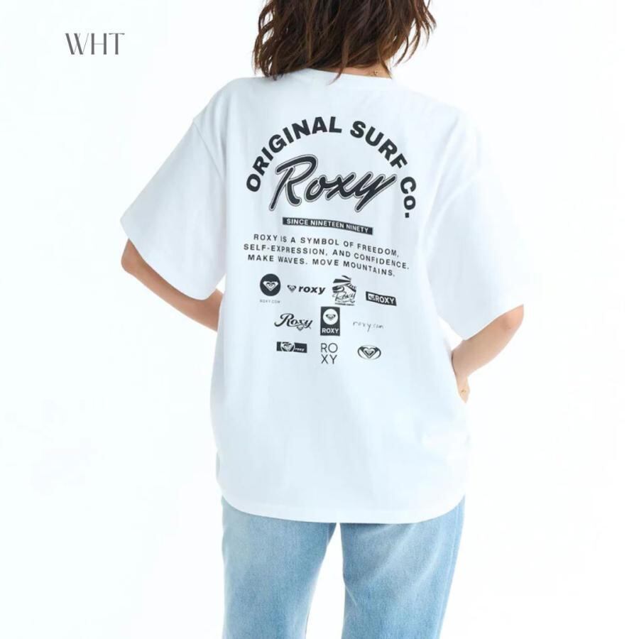 RST261090 ROXY ロキシーSURF Tシャツ 半袖 夏 白 黒 ブラウン M