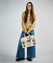-数量限定-【直営限定ITEM】TYPE-B バイカラーワッペンターンロックハンドバッグ　CQ-49510H