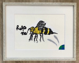 Free bee ( 自由なハチ )  フード付き ワンピース ブラック