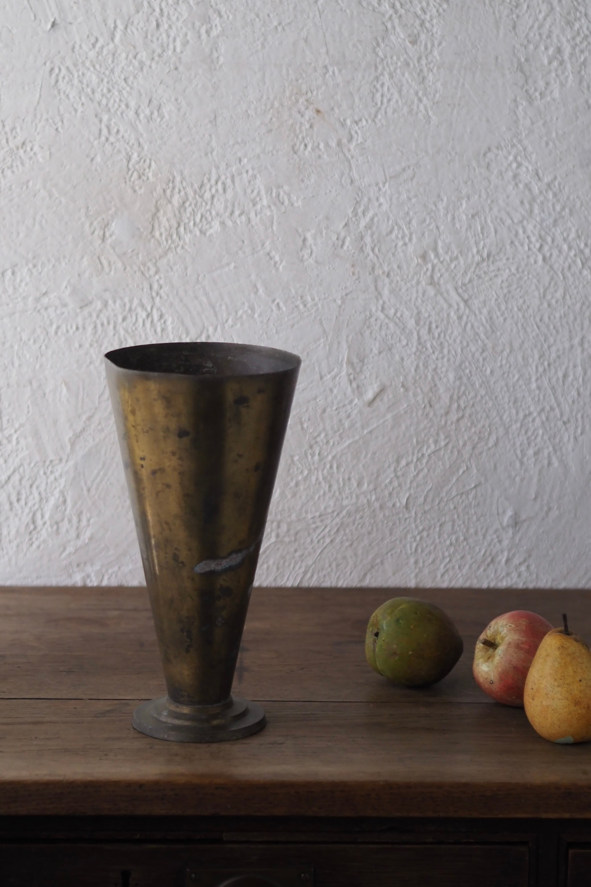 円錐形真鍮の花器-vintage brass vase | アンティーク.ヴィンテージ