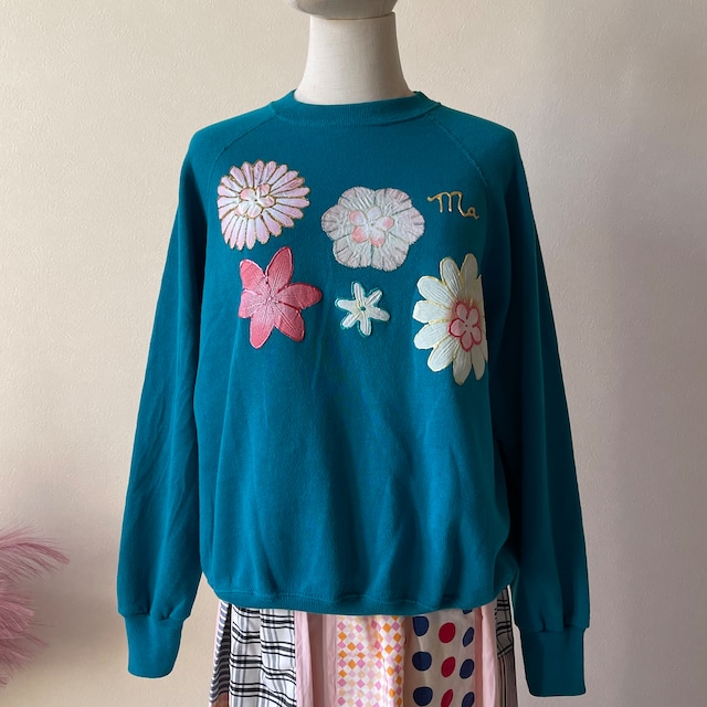 Lee 1990s Floral Raglan sleeve Sweat W91