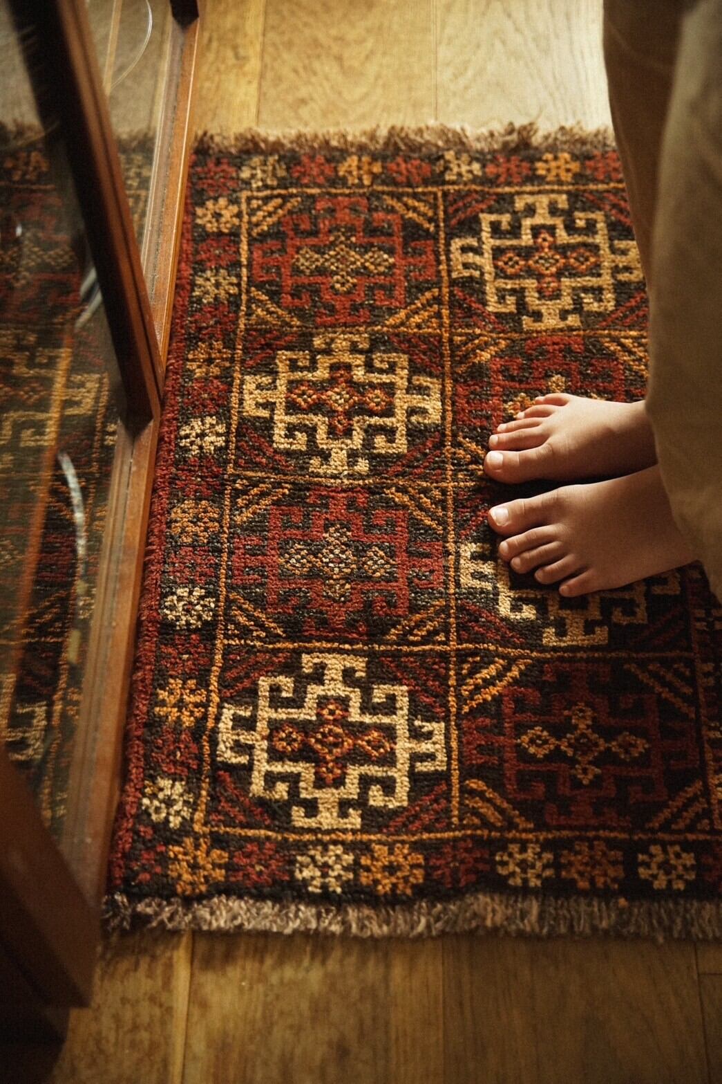 1122-Vintage Turkmen Ali Khoja rug