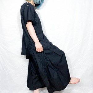 UNFINISHED アシンメトリーボンテージトップス002black