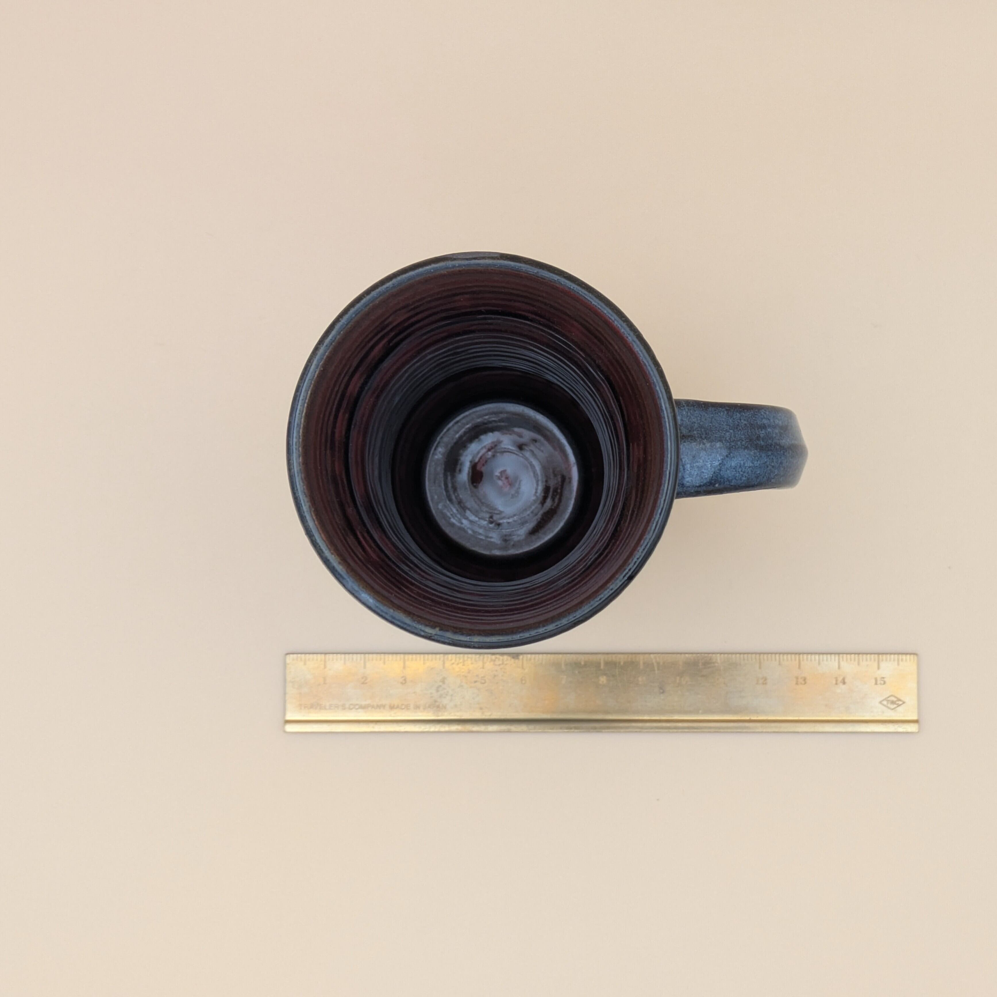小石原焼】 マグカップ 10.5cm （緑釉 飴釉 飛び鉋） コーヒーカップ