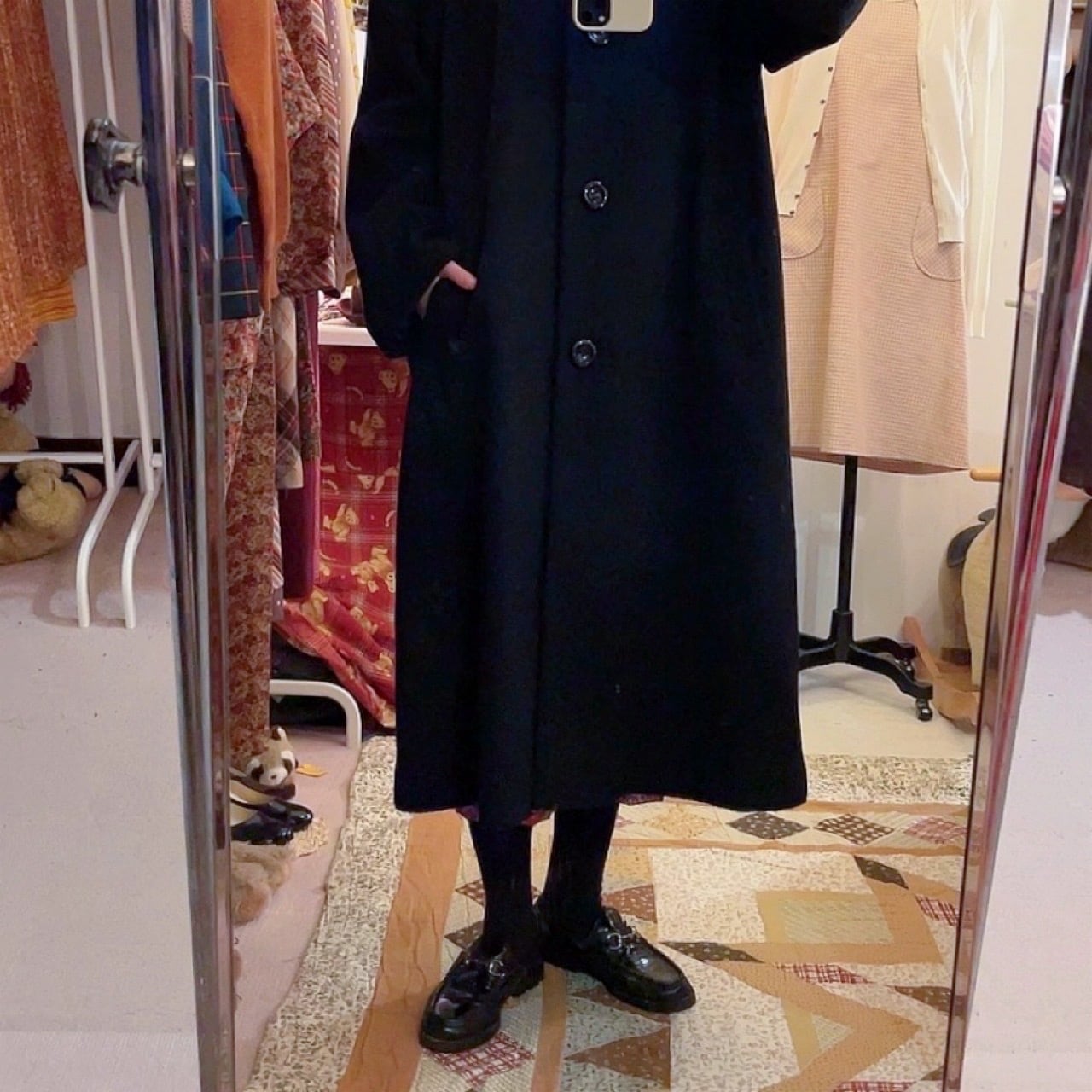 black cashmere long coat