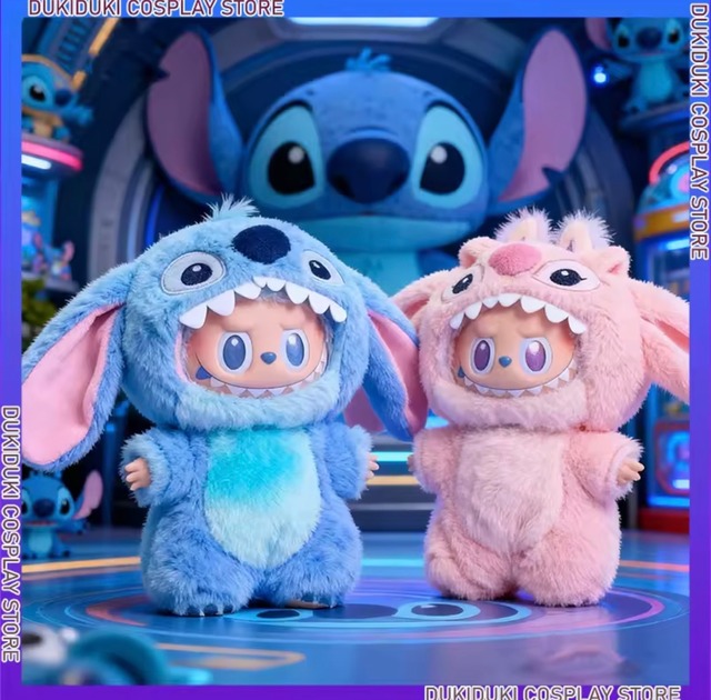 【LABUBU用】もこもこ宇宙モンスター着ぐるみコスチューム｜ブルー／ピンク