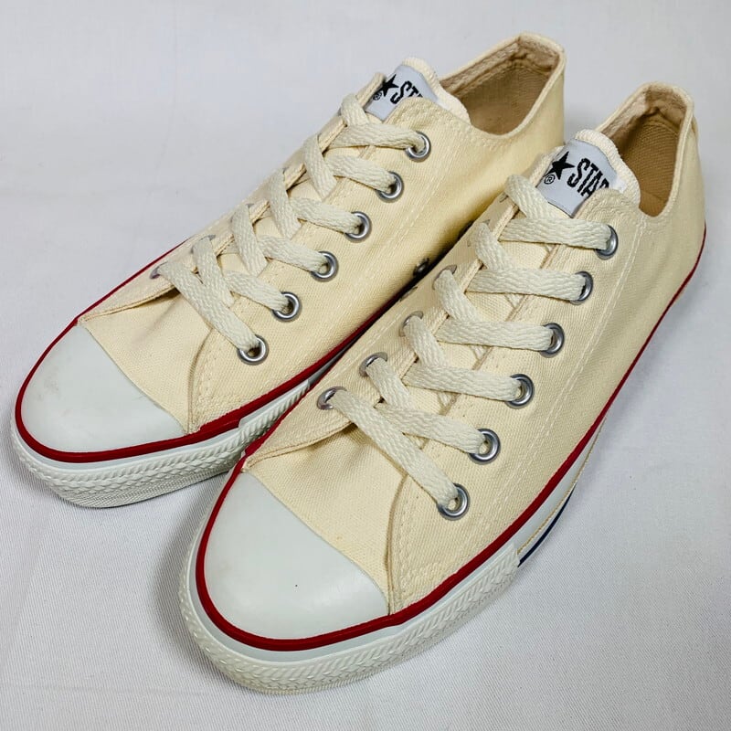 90's CONVERSE コンバース ALL STAR LOW オールスターロー キャンバススニーカー 生成り オフホワイト デッドストック NOS  US7 25.5cm USA製 箱付き 希少 ヴィンテージ BA-1463 RM1832H | agito vintage powered by ...