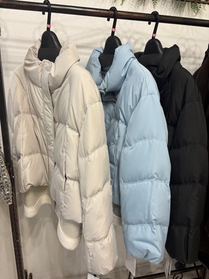 スエード生地切り替えダウン　42401