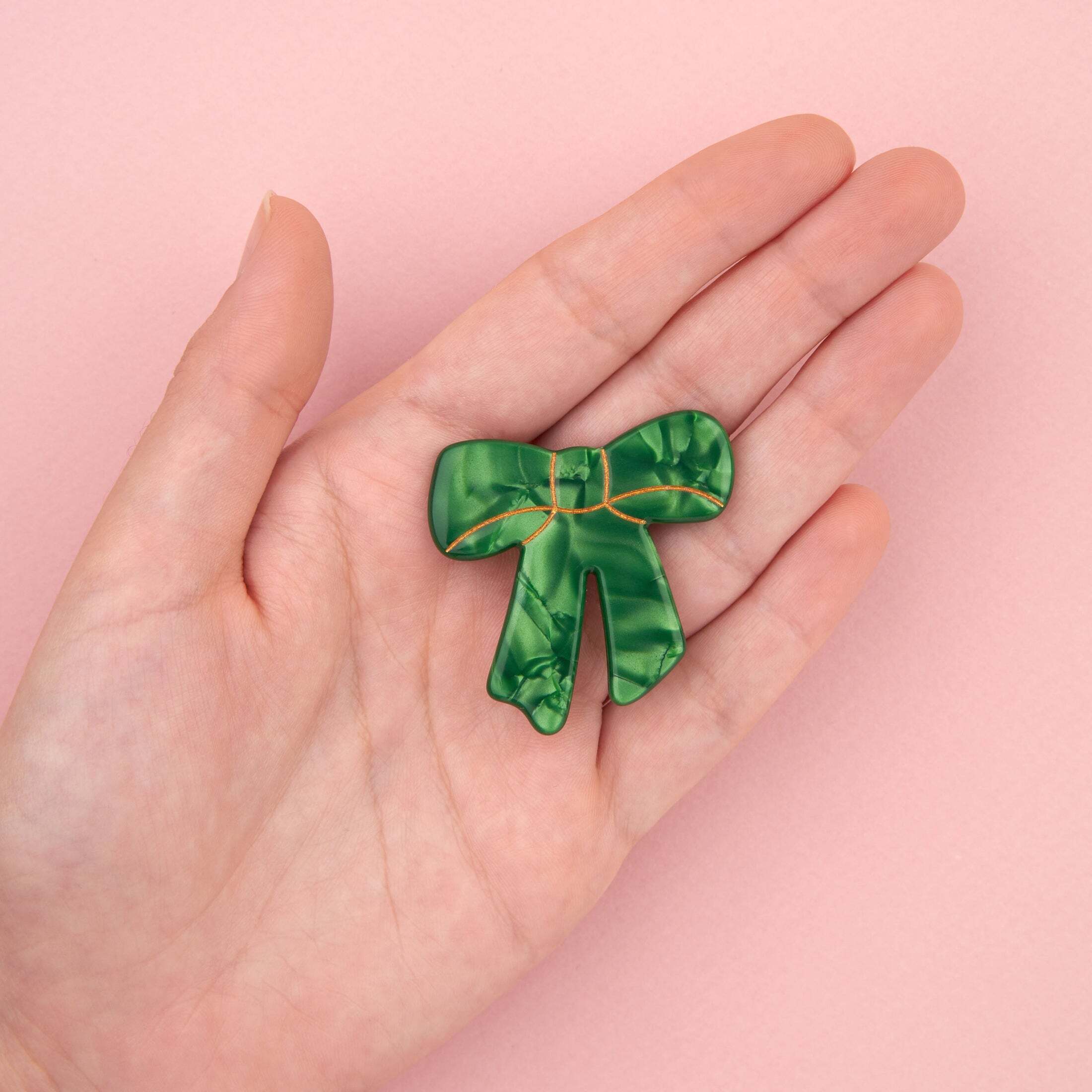 Coucou Suzette/Green Ribbon Hair Clip