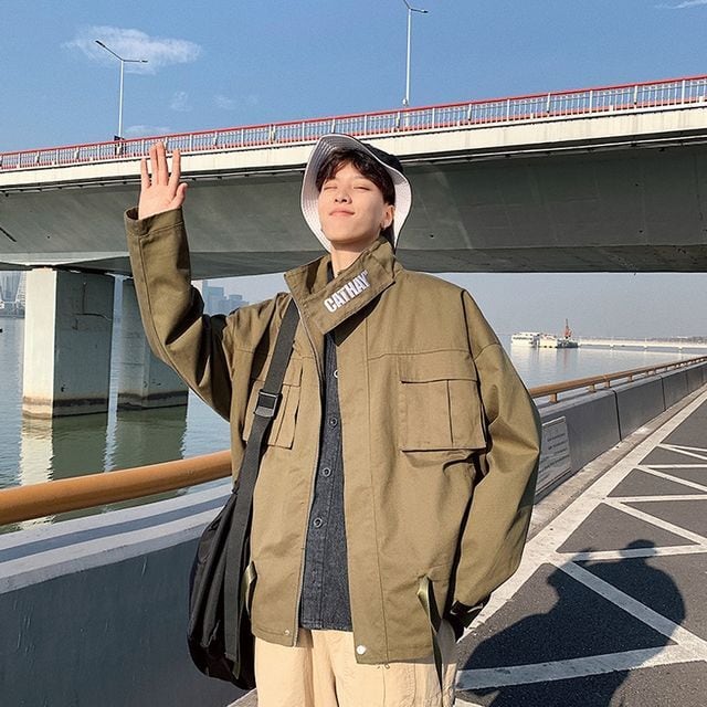 予約販売】ジャケット アウター メンズ ブラック カーキ