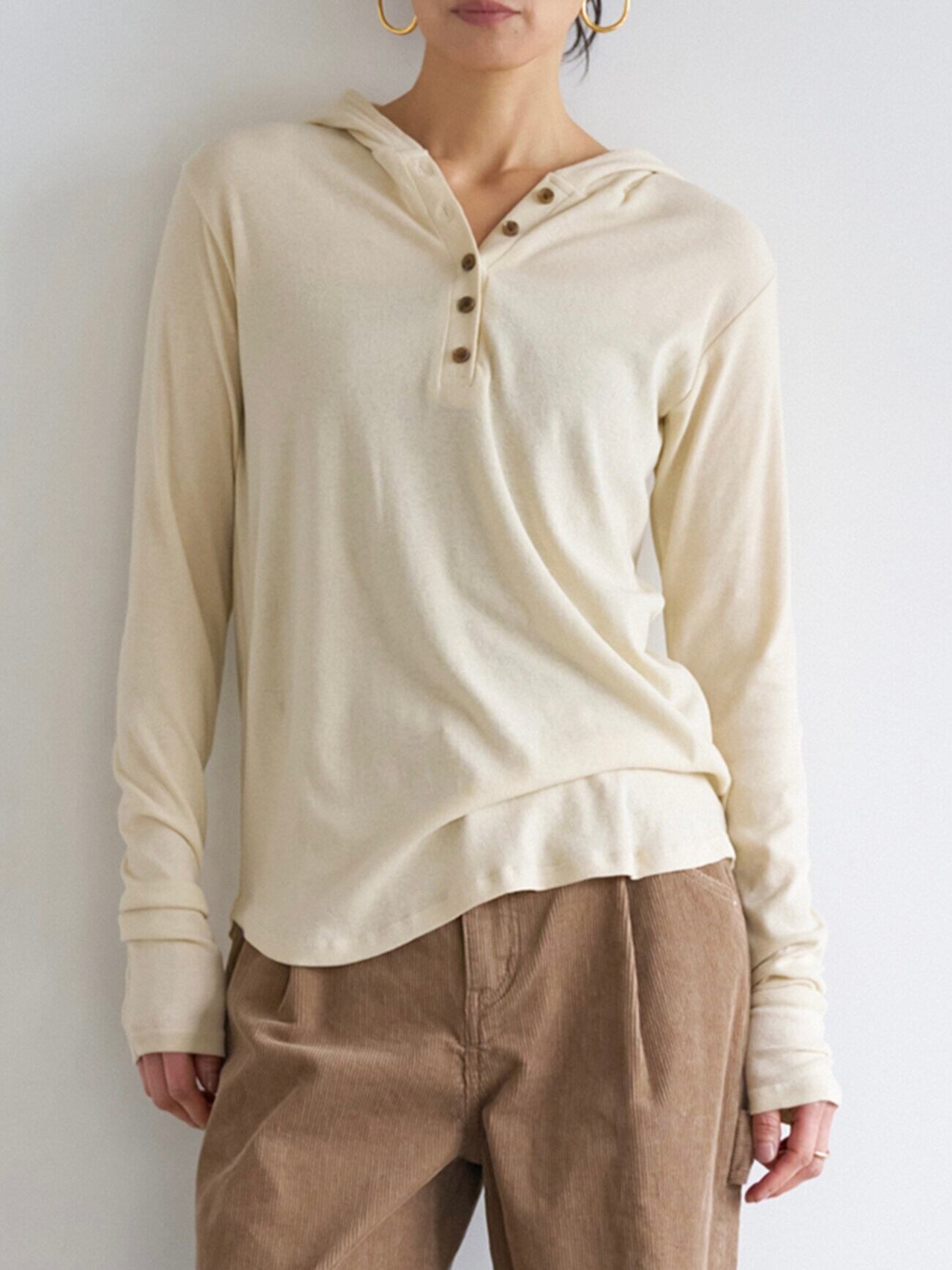 HENRY HOODIE LONGTEE|エクリュ|YENN