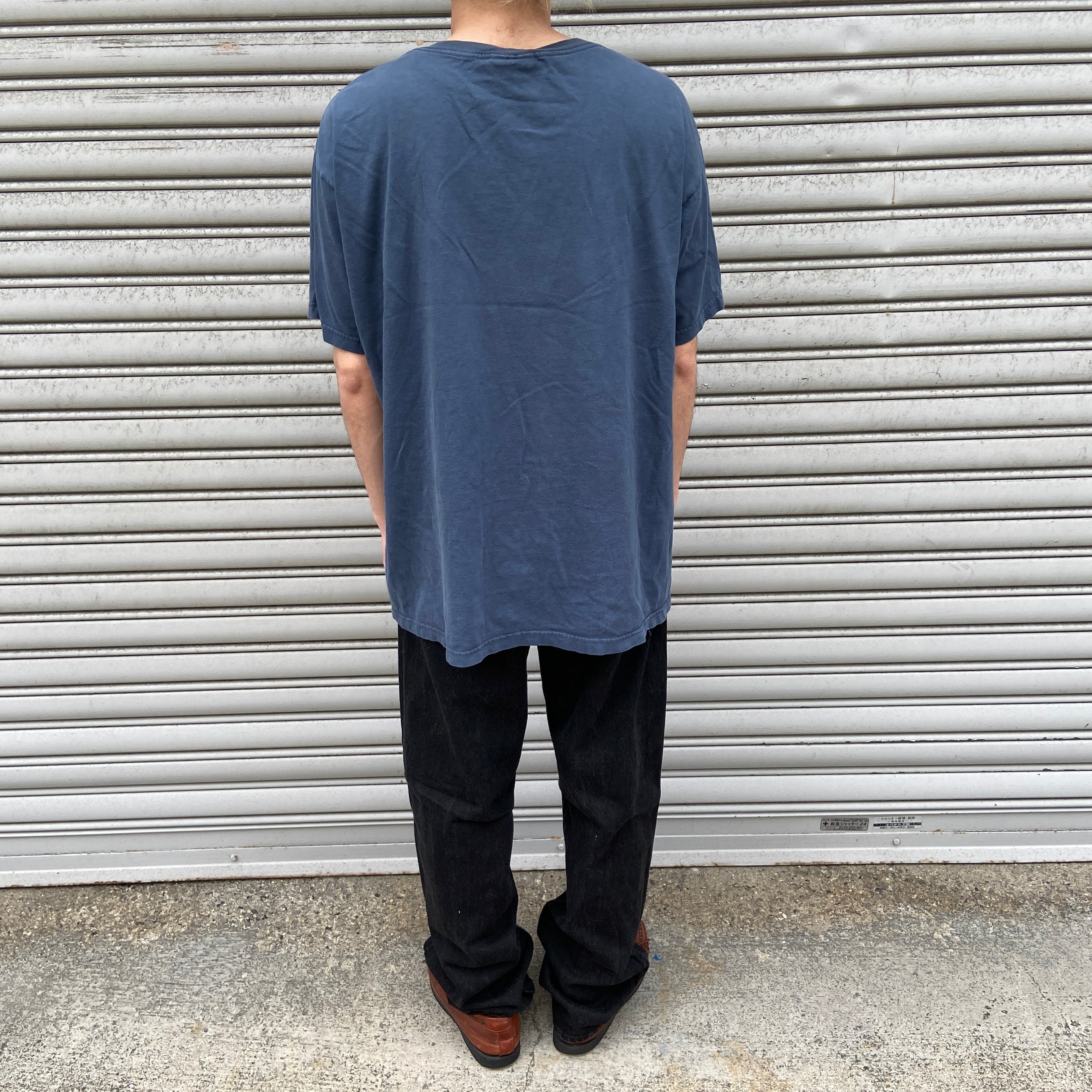 90s モーリスマローン HIPHOPSHOP フェード ネイビー Tシャツ