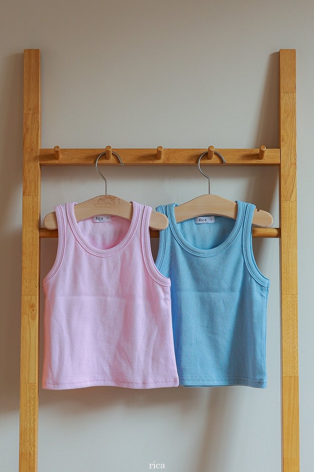 【取寄】rica｜basic sleeveless tee｜ベーシックノースリーブT｜5-13｜kids｜26 summer