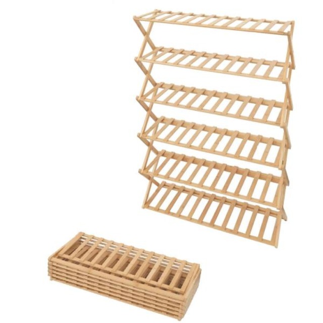 コストコ再販商品 7Life 折り畳みシューラック 6段 zakka-045_n6-70
