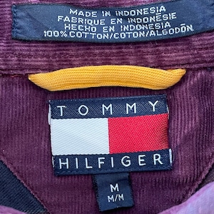 【Tommy Hilfiger】90s ボタンダウン フラッグタグ 長袖シャツ チェック柄 M トミーヒルフィガー US古着 アメリカ古着