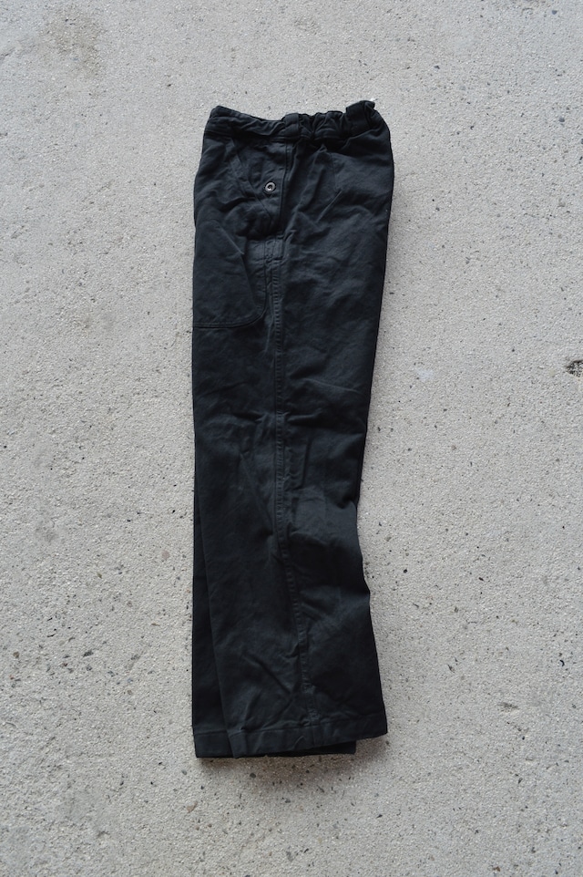 Swiss Army 80s Baker Denim Trousers Dyed Black スイス軍 デニムトラウザー 黒染め ベイカーパンツ 後期