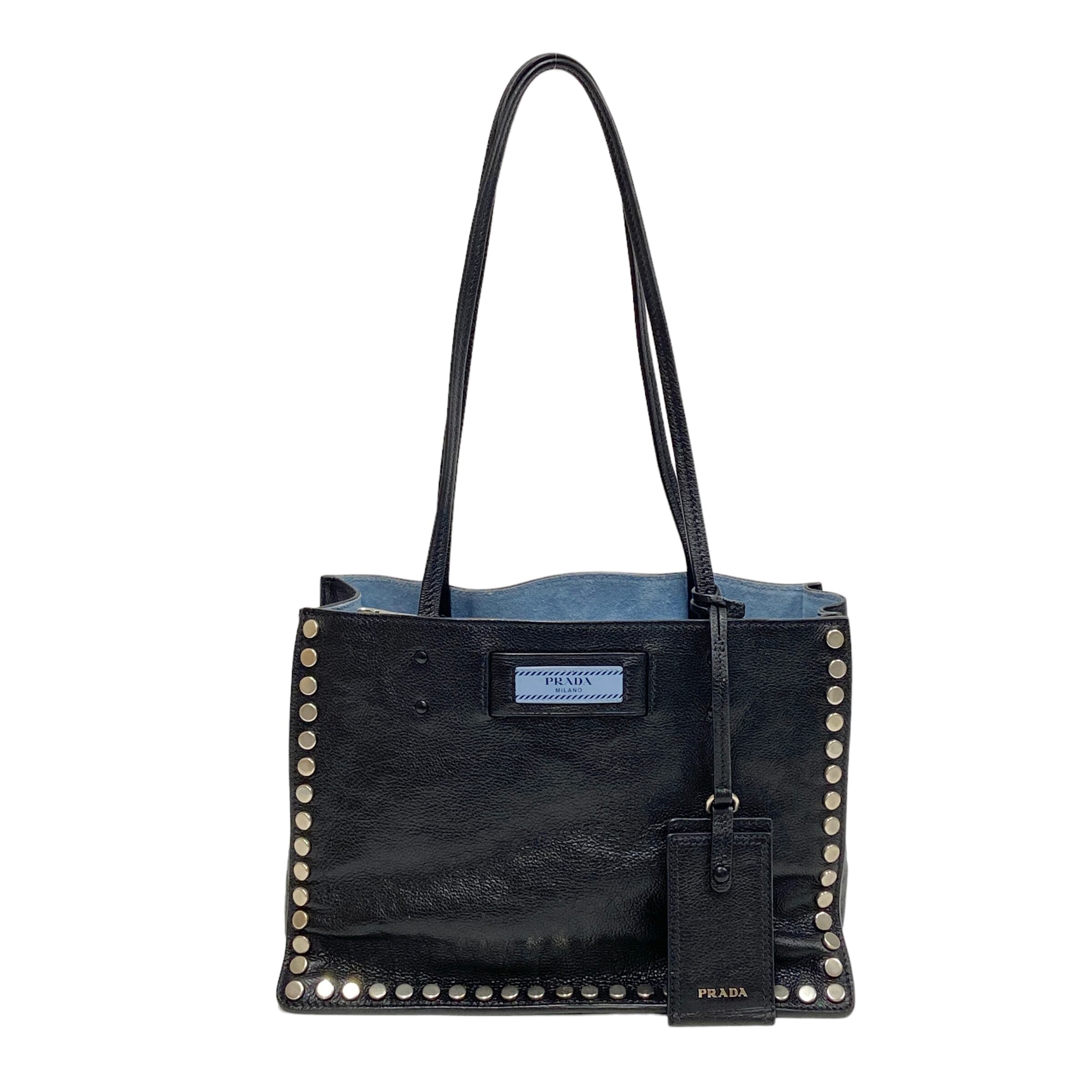 PRADA プラダ トートバッグ スタッズ レザー ブラック 9490-202301 | rean powered by BASE